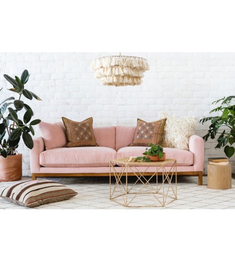 maxwell velvet sofa, pink UKLDGPV