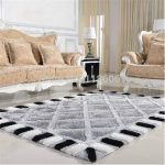 Modern carpets hot sale plaid modern carpet for livingroom and area shaggy rug of bedroom RNNGSTY