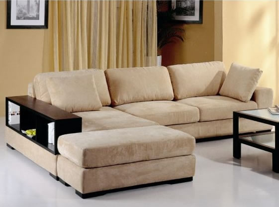 modern fabric sectional sofa bed with book case sahari coduroy sectional  beige RYVAQJJ