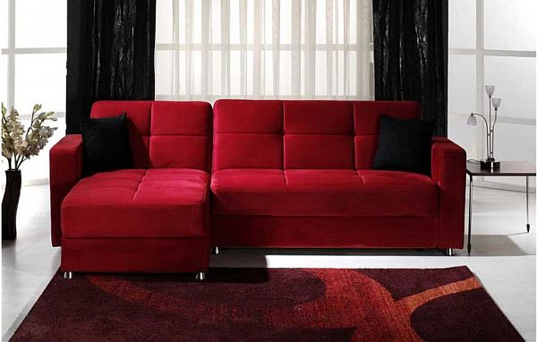 modern red couch modern sectional sofa by istikbal ZRQZBJF