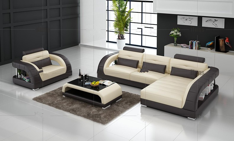 modern sectional leather sofa for living room sofa l shaped sofa design-in HFZSYFL