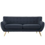 navy blue loveseat modern navy blue linen upholstered mid-century style sofa loveseat PGSYNWD