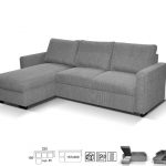 new large universal corner sofa bed grey fabric right or left side with TZGMUYZ