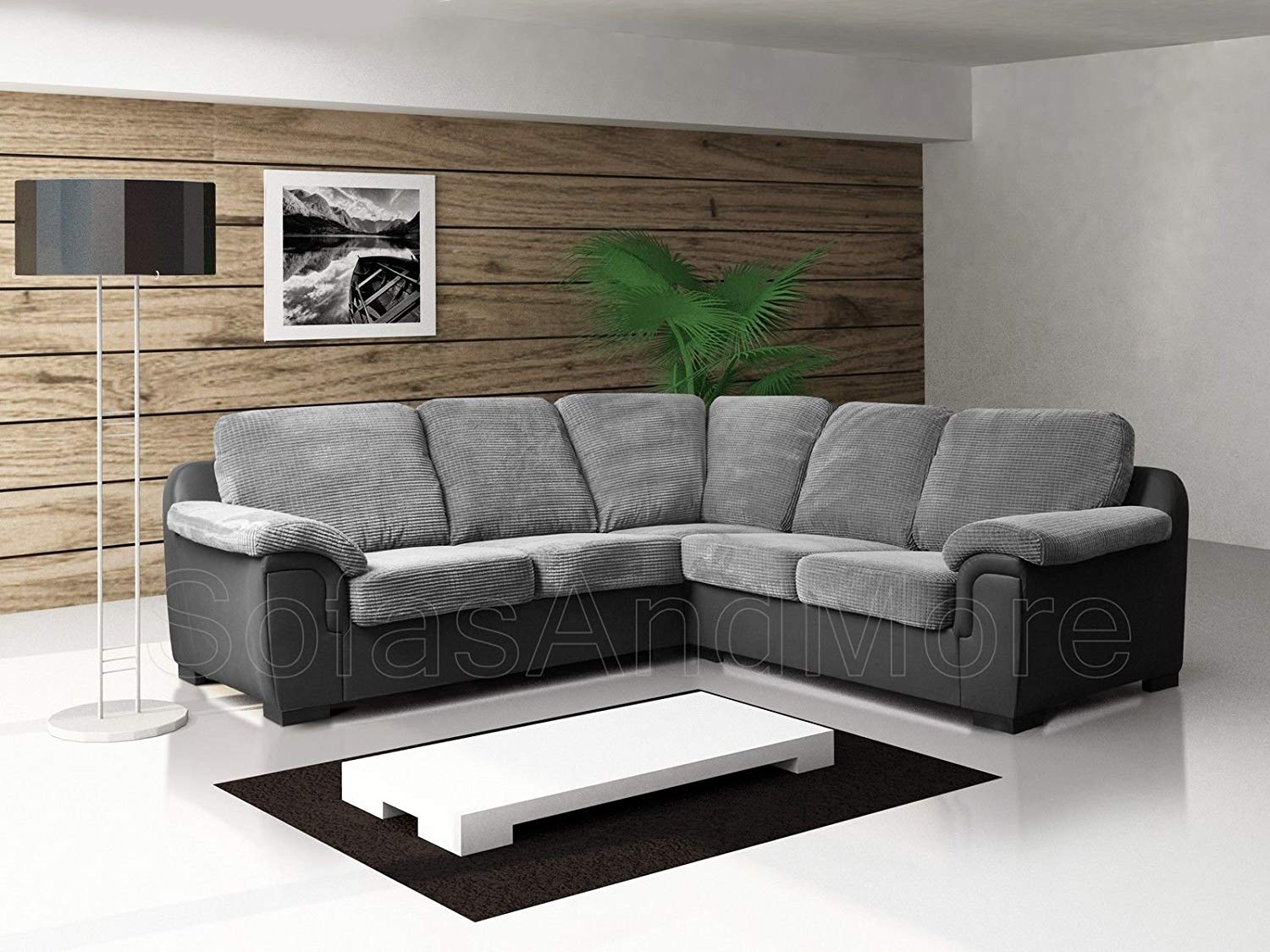 new sofas brand new - corner sofa - amy - grey - fabric: amazon.co.uk: kitchen CTYAILF