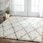 nuloom handmade moroccan trellis wool shag rug (12u0027 x 15u0027) (ivory ROKPKZN