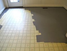 painting linoleum floor with grey MAGWPGH