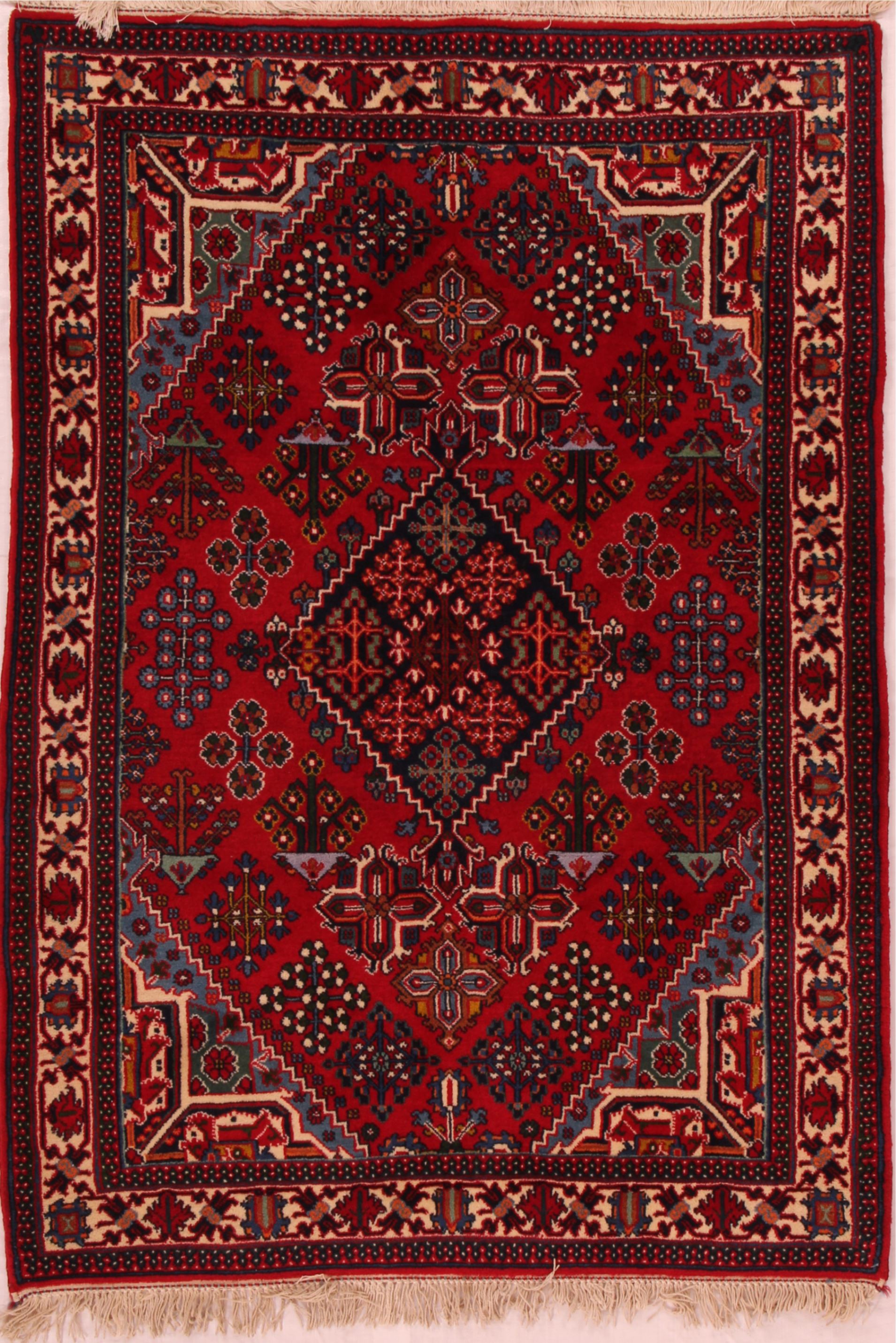 Persian area rugs persian joshaghan red rectangle 3x5 ft wool carpet 16458 HAVIDUY
