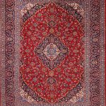 Persian area rugs traditional floral red 9x12 kashan persian area rug PFICCJB