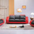 red sofas divani casa 4088 - contemporary black and red leather sofa set SEMIOXB