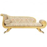 regency giltwood recamier chaise longue antique sofa, 19th century for sale URZCXVI