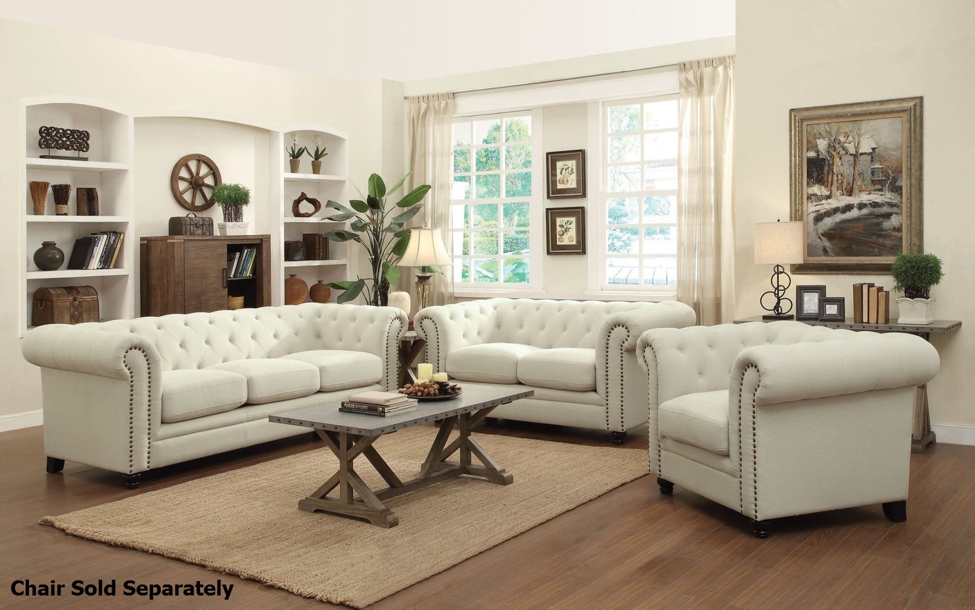 Install sofa and loveseat set to make
  your living room elegant