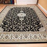 Rug clearance black 8x11 persian rug oriental rugs 8x10 area rug traditional living room UHVSHIL