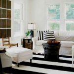 rug decor how to enhance a décor with a black and white striped rug HTSCFQR