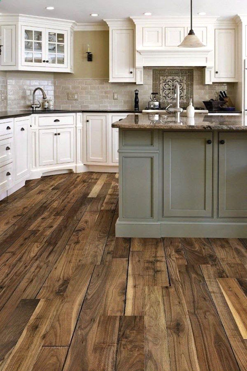 rustic hardwood flooring that floor!! pinterest pinners picked this kitchen as their favorite.  pinners all ERAKKJU