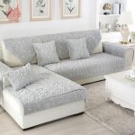 sectional couch covers white grey floral quilted sofa cover plush long fur slipcovers fundas de sofa BXSDIBQ