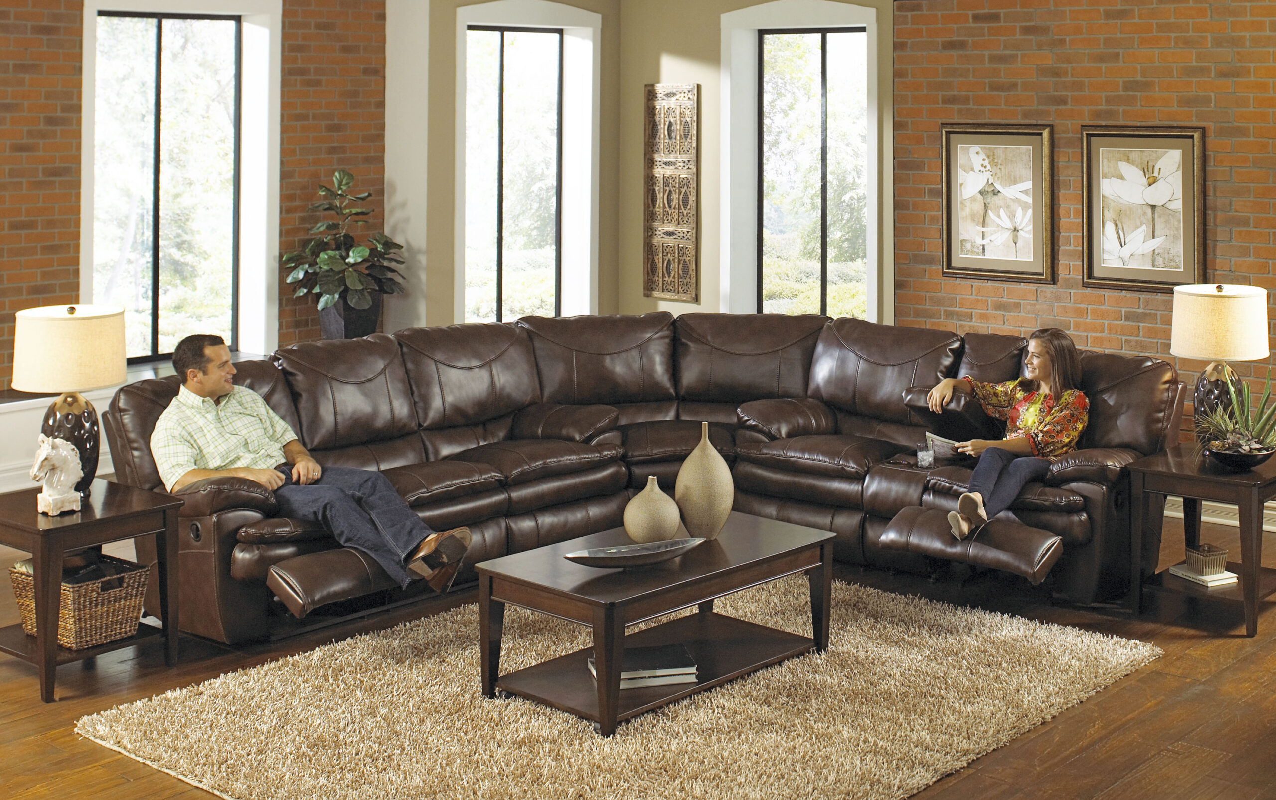Seating furniture – sectional reclining
  sofa