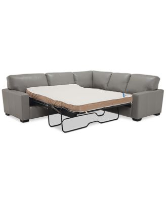 sleeper sectional sofa furniture ennia 2-pc. leat. GBETDAE