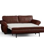 sleeper sofa leather pearce leather deluxe sleeper sofa | pottery barn ENXFGDO