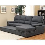 sleeper sofa sectional furniture of america delton contemporary faux nubuck sleeper sectional (2  options available) EOAHVUM