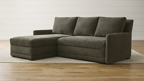 sleeper sofa sectional reston 2-piece left arm chaise trundle sleeper sectional sofa LUKDOZH