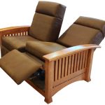 small reclining loveseat modern reclining loveseat also wooden mission design and brown leather  material TEDUENN