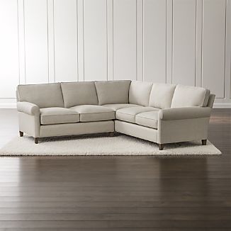 small sectional sofa montclair 2-piece right arm corner roll arm sectional sofa ZRYMIRE