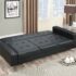 sofa convertible bed f6830 black convertible sofa bed by poundex IQXOFDL