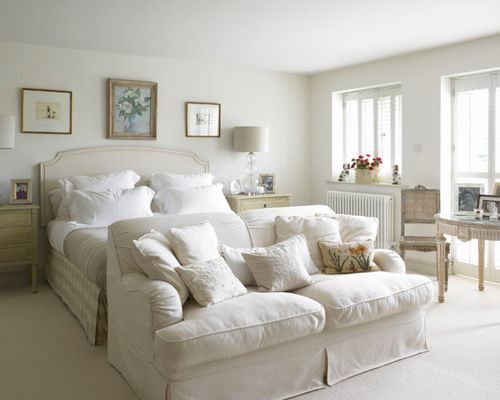 sofa for bedroom bedroom - large farmhouse master carpeted bedroom idea in wiltshire with  white KNSUQRH