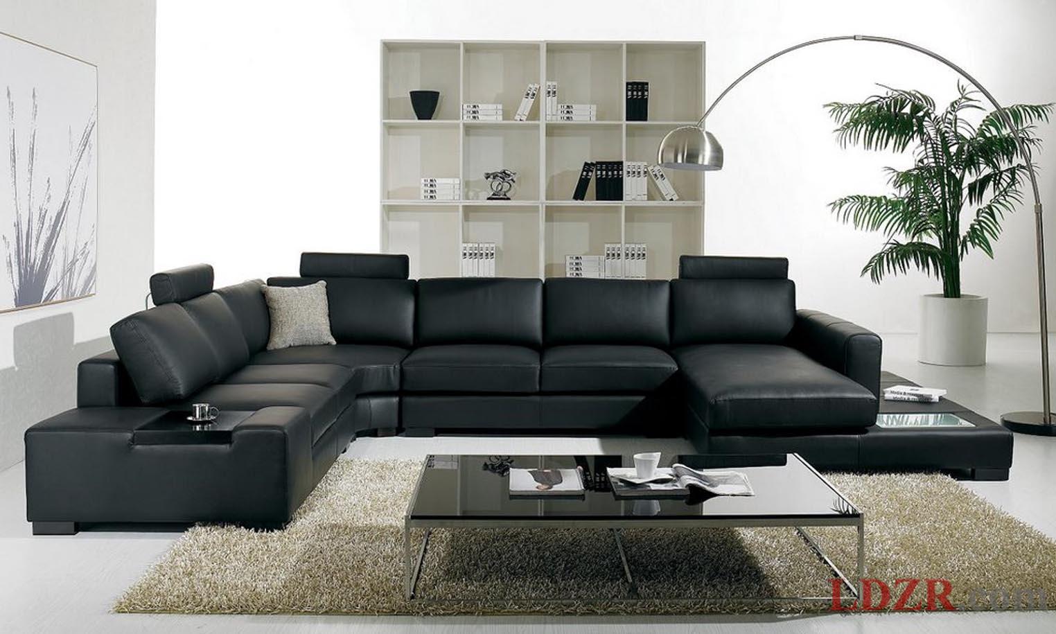sofa for living room livingroom:home and living lovely room with black leather sofa interior  design brown MIKVNQT