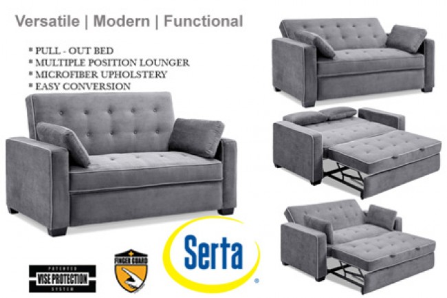 sofa sleeper grey-augustine-serta-dream-rise-sleeper-lounger-u0026- JWIVJKU