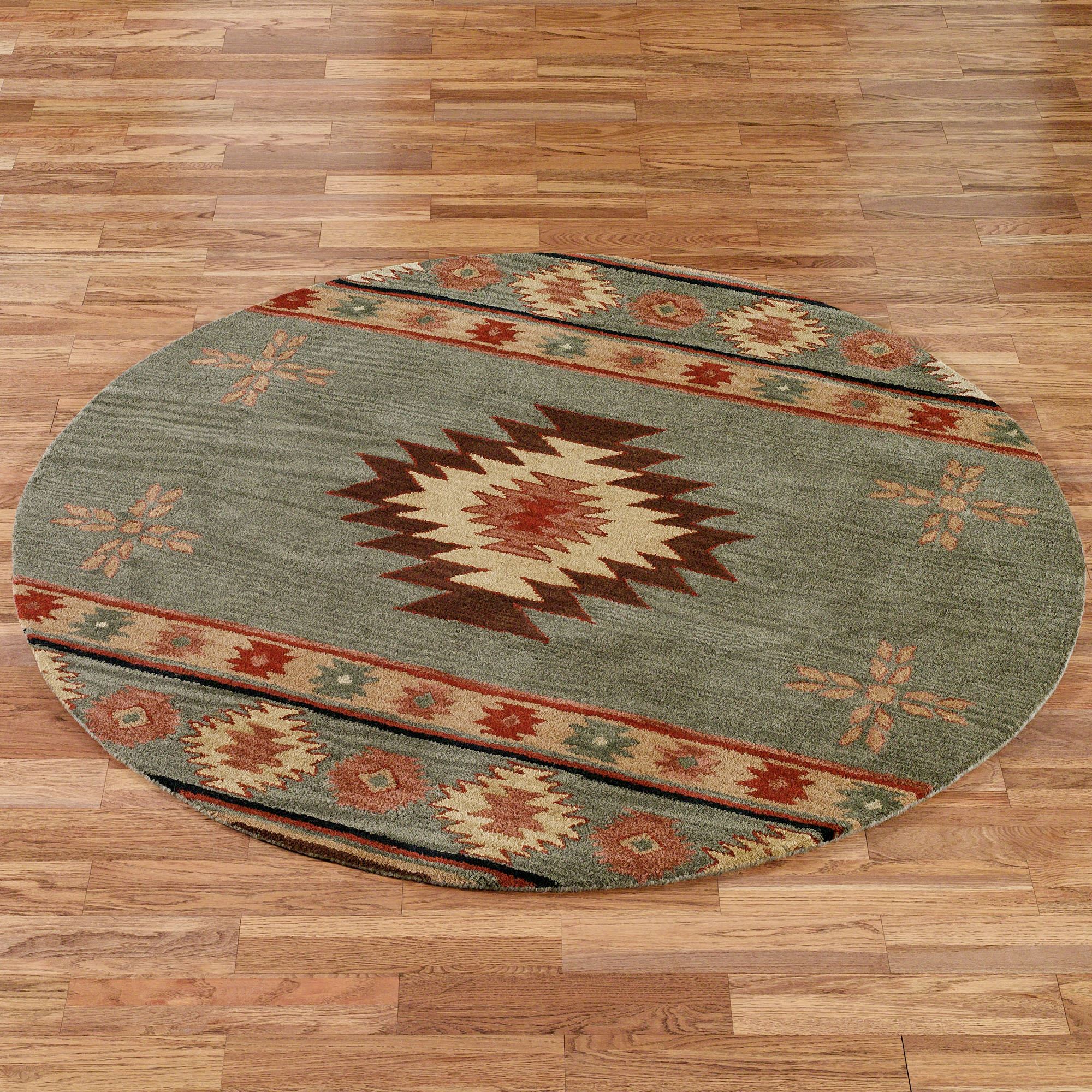 southwest rugs southwest diamond round rug LXAOBSY