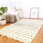 tribe scandinavian rug,area rug,carpet,floor rugs,modern rugs,white area rug,minimalist  rug,moroccan rug,black and white REXIOIS