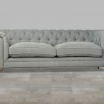 Upholstered sofa upholstered sofa grey chesterfield style button tufted ADPDFOZ