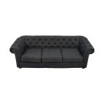 used sofa greenworld furniture company greenworld chesterfield style charcoal sofa nyc OMRLLXO