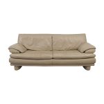 used sofa maurice villency maurice villency two-cushion tan leather couch coupon PRRGNLT
