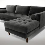 velvet sofa 2. gray tufted sectional XBWRTHU