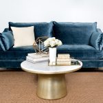 velvet sofa 4. blue with gold accents HUSHJTQ