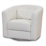 white comfy chair dining room latest white leather swivel chair with within DBPUTYB