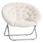 white comfy chair sherpa hang-a-round chair, ivory WBCNBIT