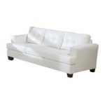 White leather sofa acme furniture - platinum leather sofa, white - sofas ENBIXFB