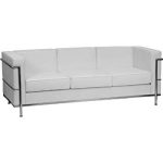 White leather sofa flash furniture hercules regal series contemporary melrose white leather  sofa with encasing TOWJMRP