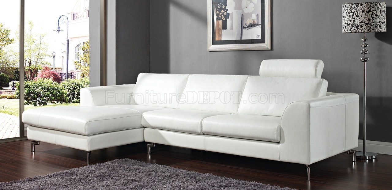 white sectional sofa angela sectional sofa in white leather by whiteline IDODPHH
