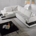 white sectional sofa modern sectional sofa in white bonded leather modern-living-room ZXIZJQB