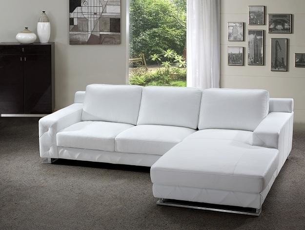 white sectional sofa modern sectional sofa in white leather modern-living-room BFEJVKL