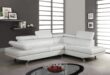 white sectional sofa u9782 sectional sofa in white bonded leather by global ZDIOUCH