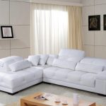 white sectional sofa white leather sectional sofa with adjustable headrests modern-living-room BNBZFQJ