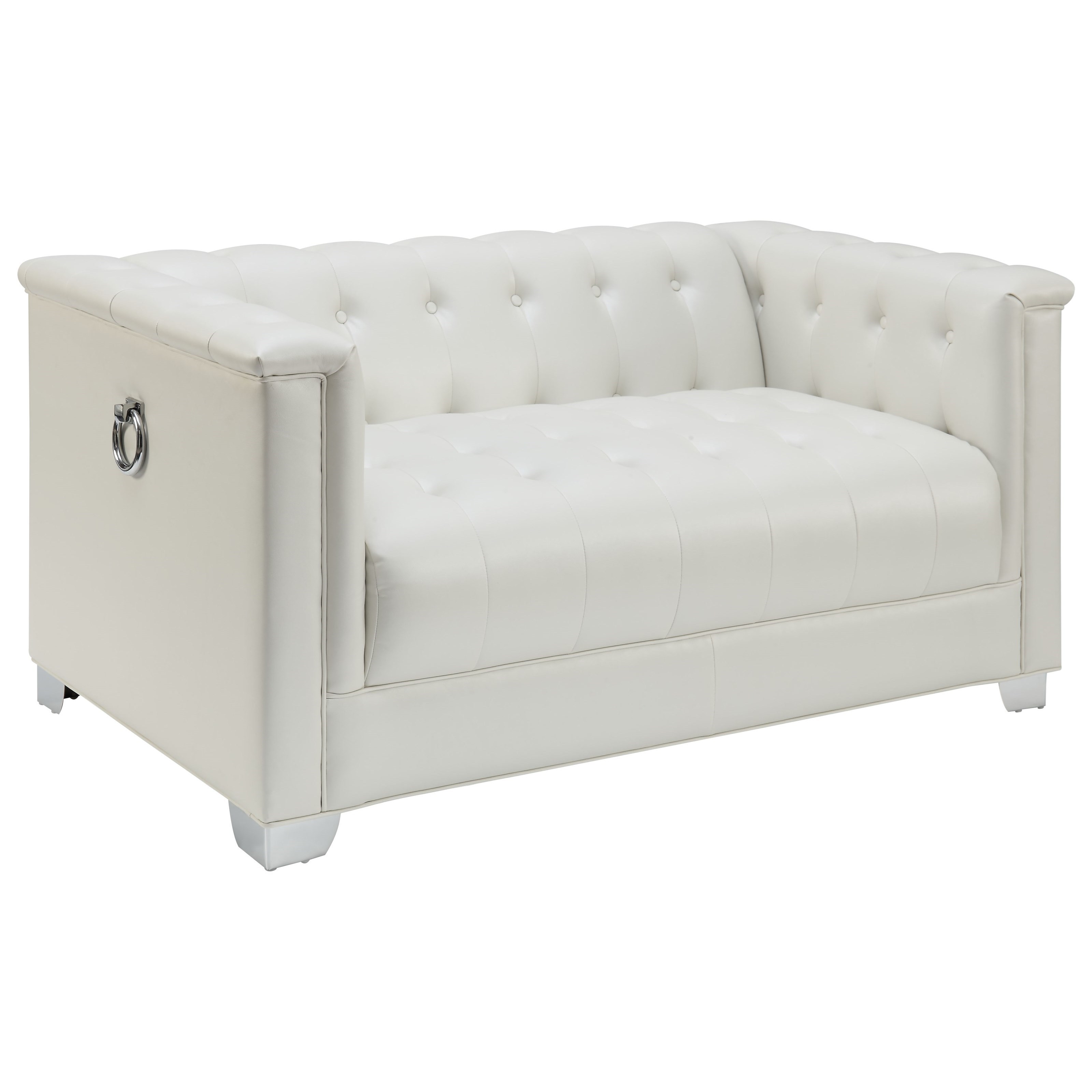 white tufted loveseat coaster chavianotufted loveseat ... BQRDHOA