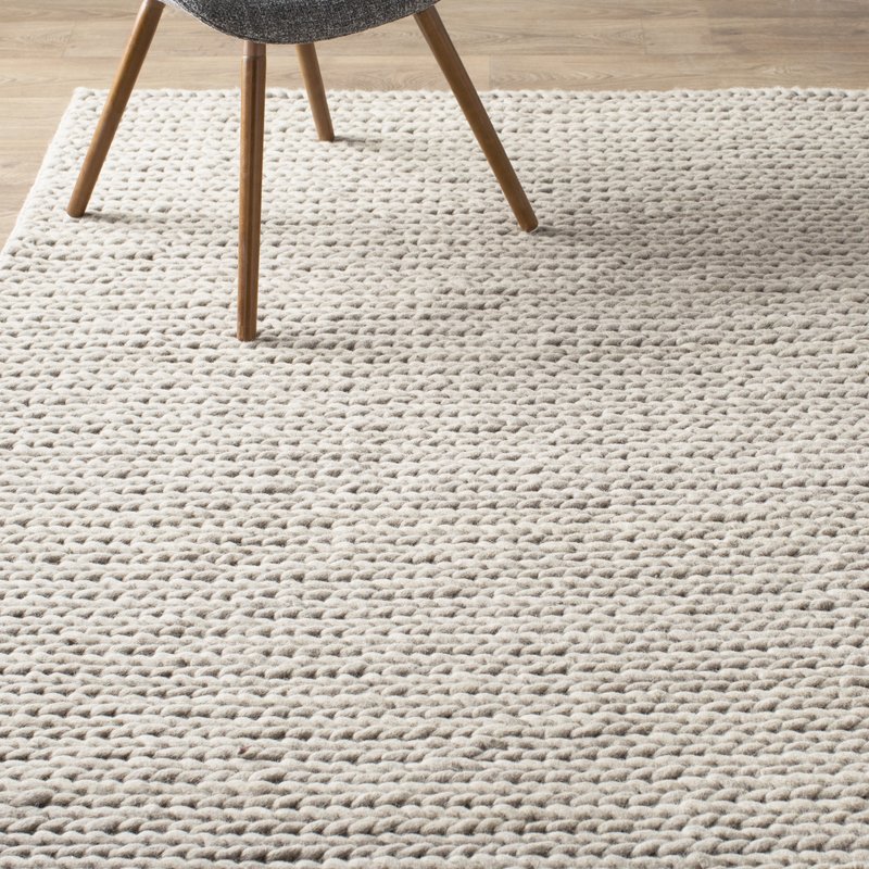 wool rugs mercury row dunfee chunky hand woven wool off white area rug with rugs JYUVDNH