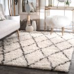 wool shag rug nuloom handmade moroccan trellis wool shag area rug (4u0027 x 6u0027) - free ACVCOZT