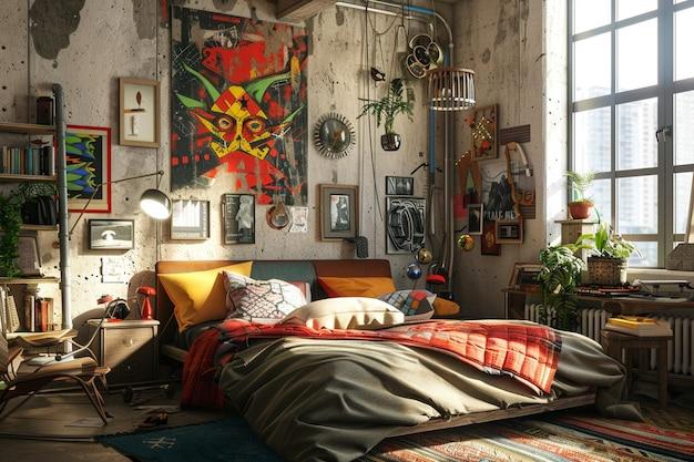 Modern Eclectic Bedroom: Mix styles for a unique and ​personal vibe